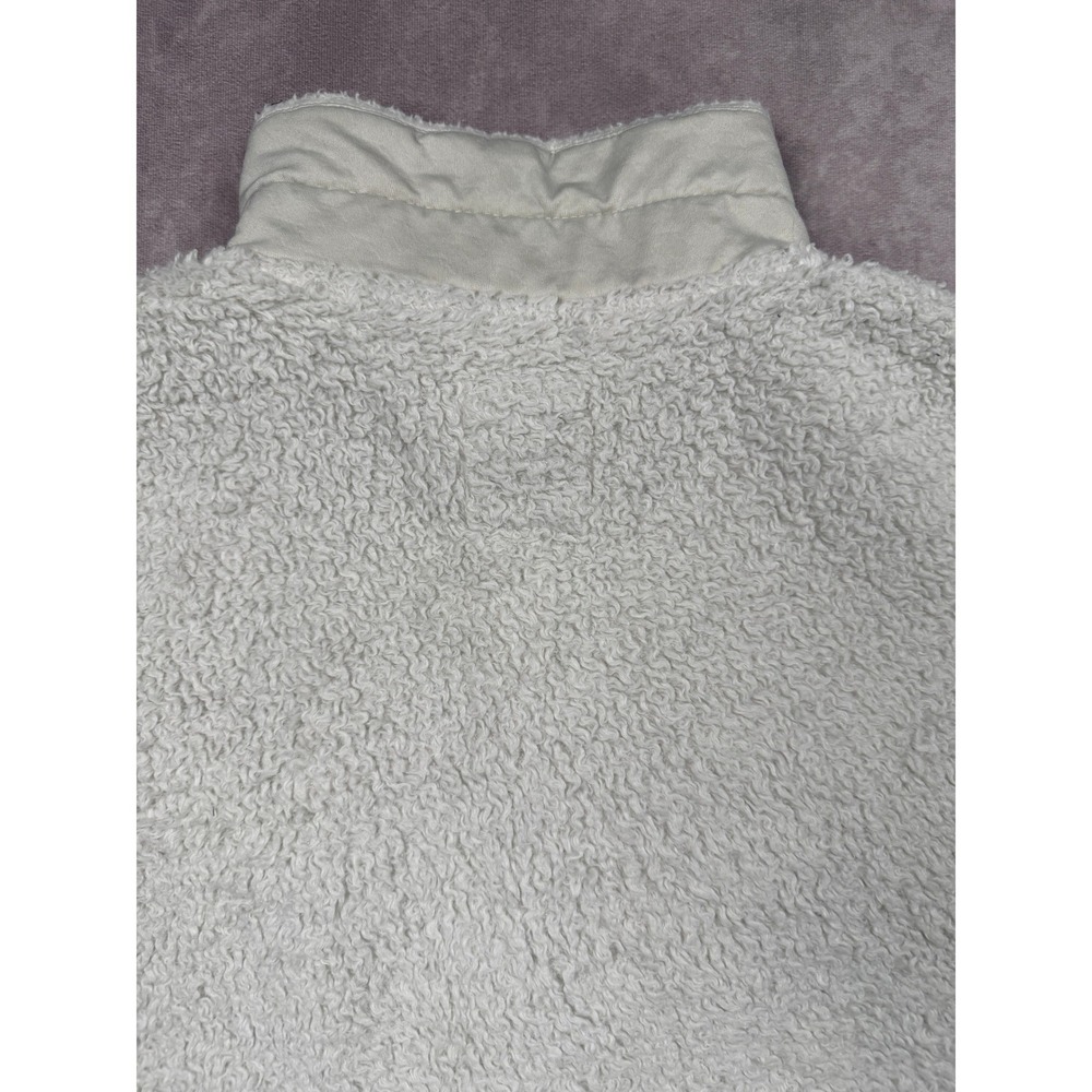 Rabbit Sherpa Fleece Shirt Jacket Cream Off White Cozy Casual Winter Women M‎ - Picture 15 of 16